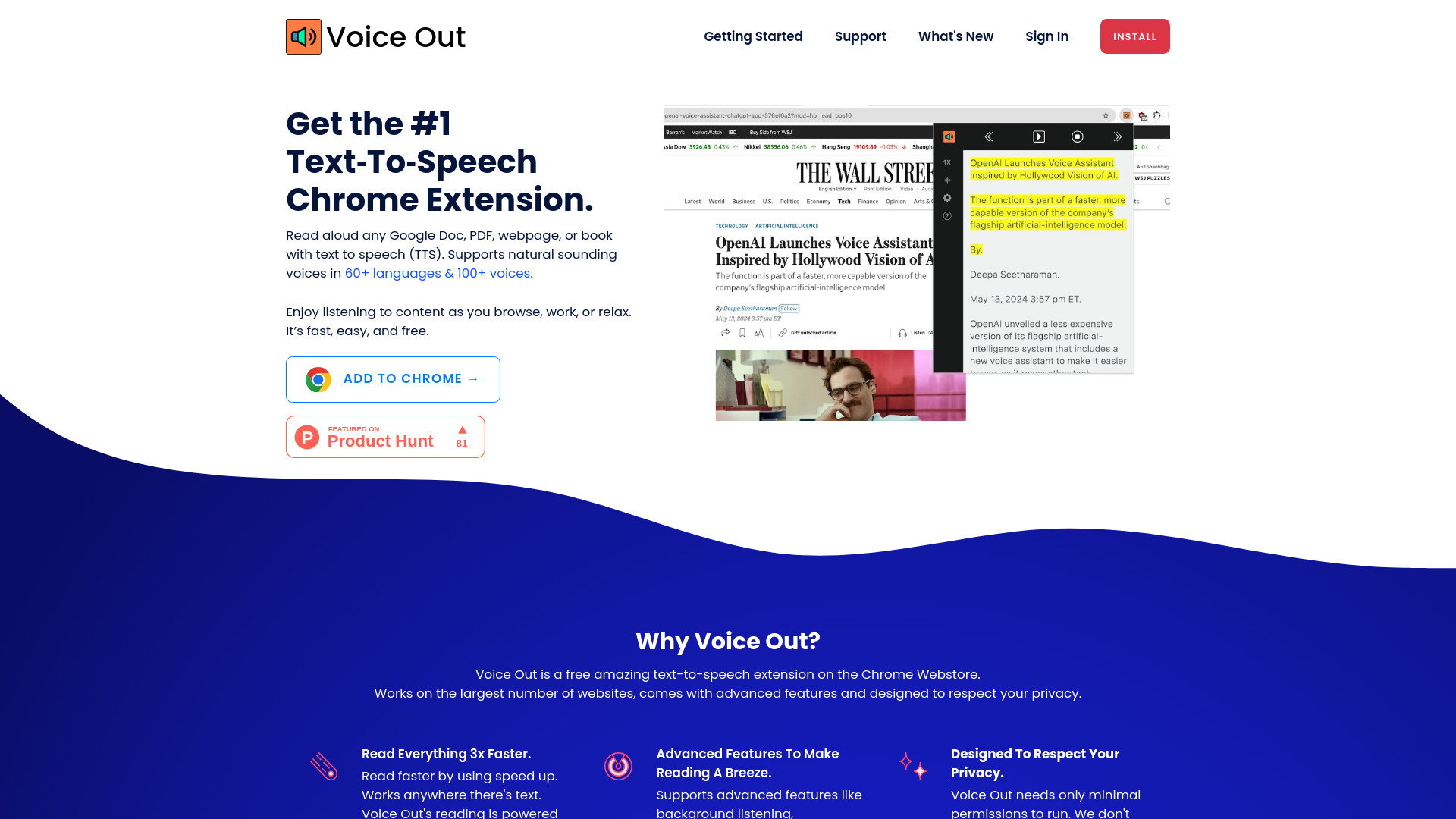 Voice Out网页截图,Voice Out网页快照