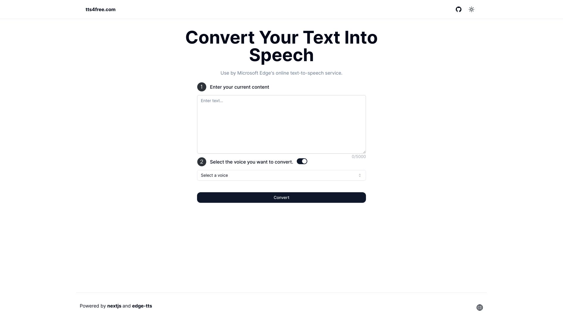 free text Into Speech网页截图,free text Into Speech网页快照