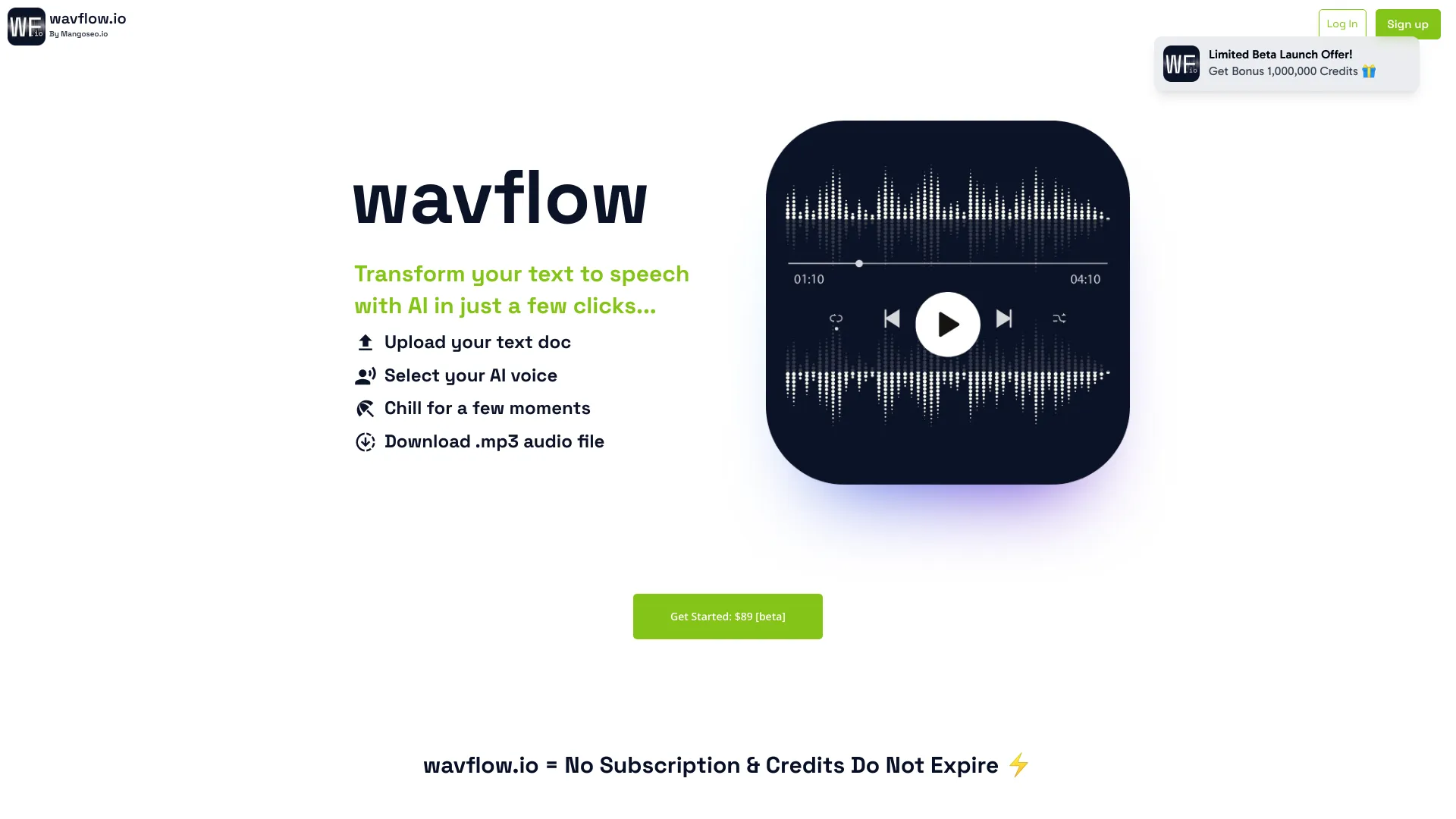 Wavflow.io网页截图,Wavflow.io网页快照