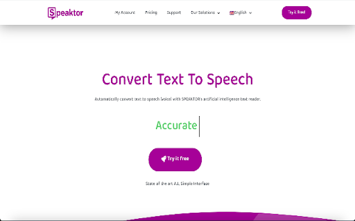 Speaktor: Convert Text to Audio网页截图,Speaktor: Convert Text to Audio网页快照