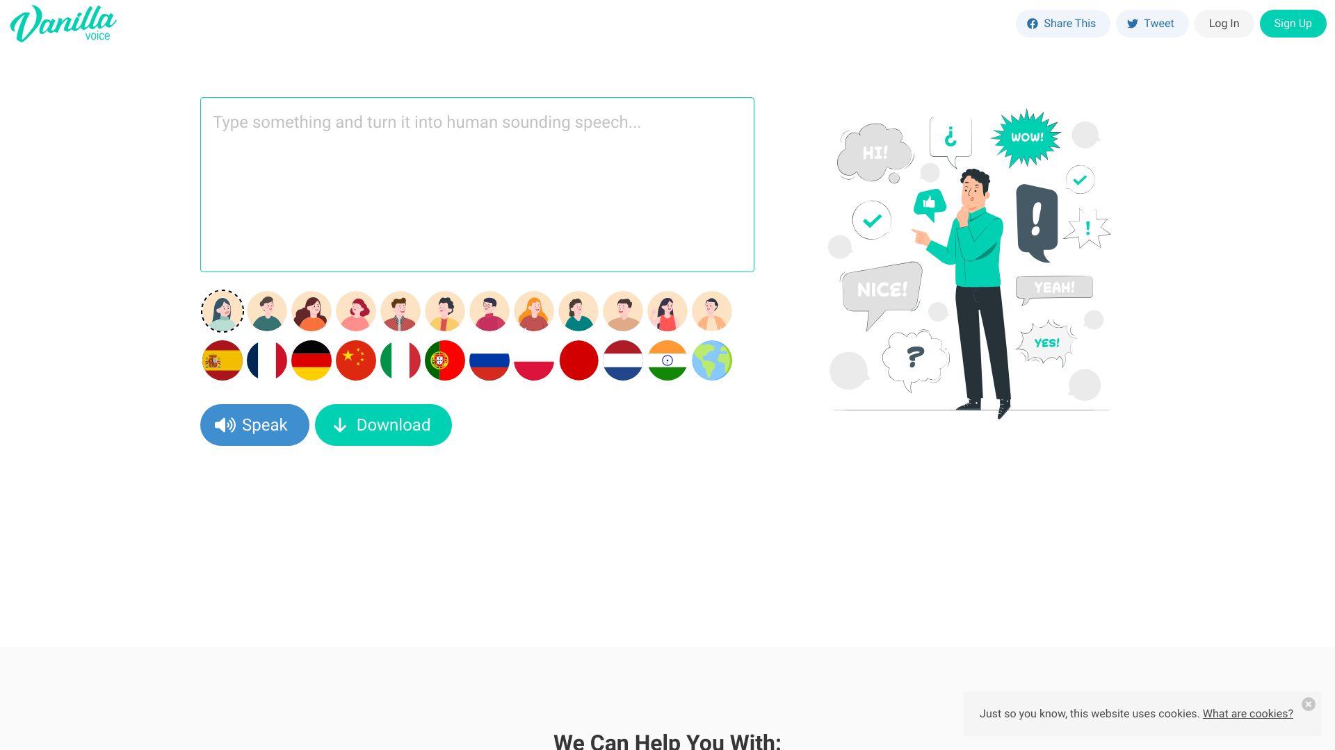 VanillaVoice网页截图,VanillaVoice网页快照
