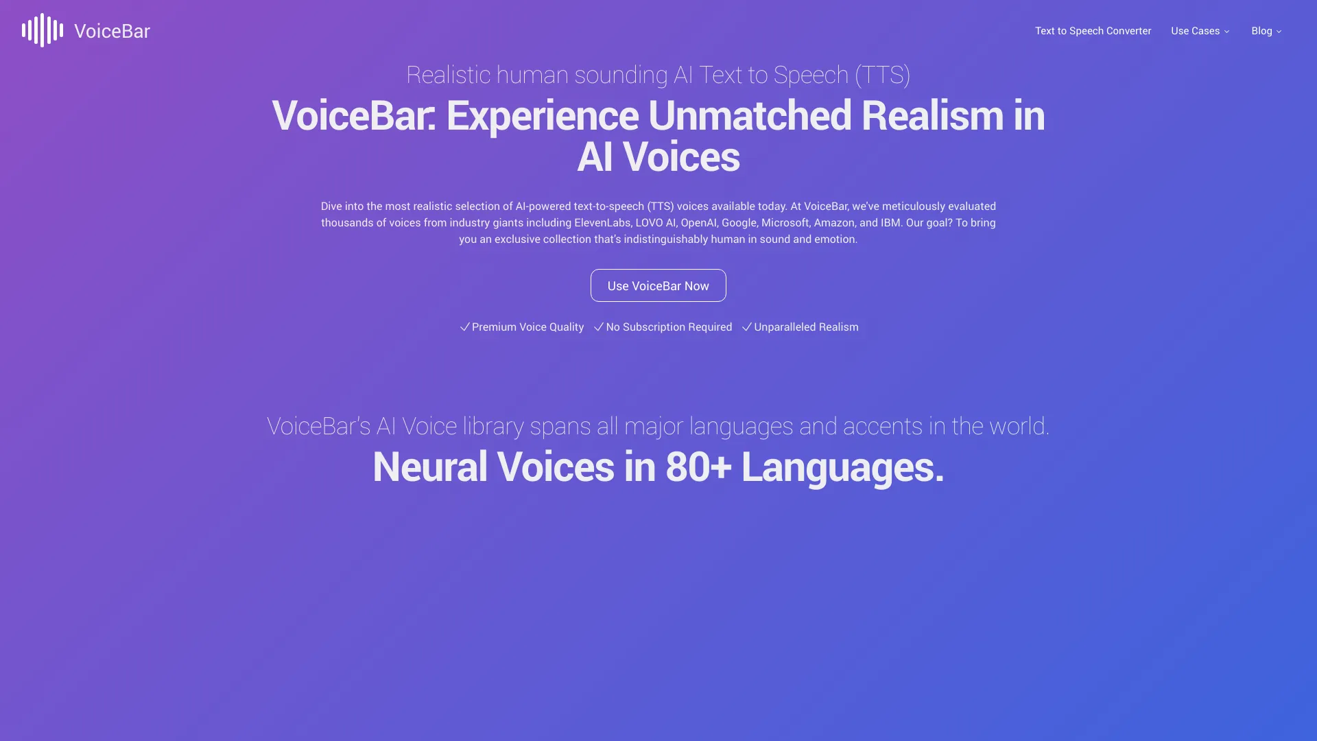 VoiceBar网页截图,VoiceBar网页快照