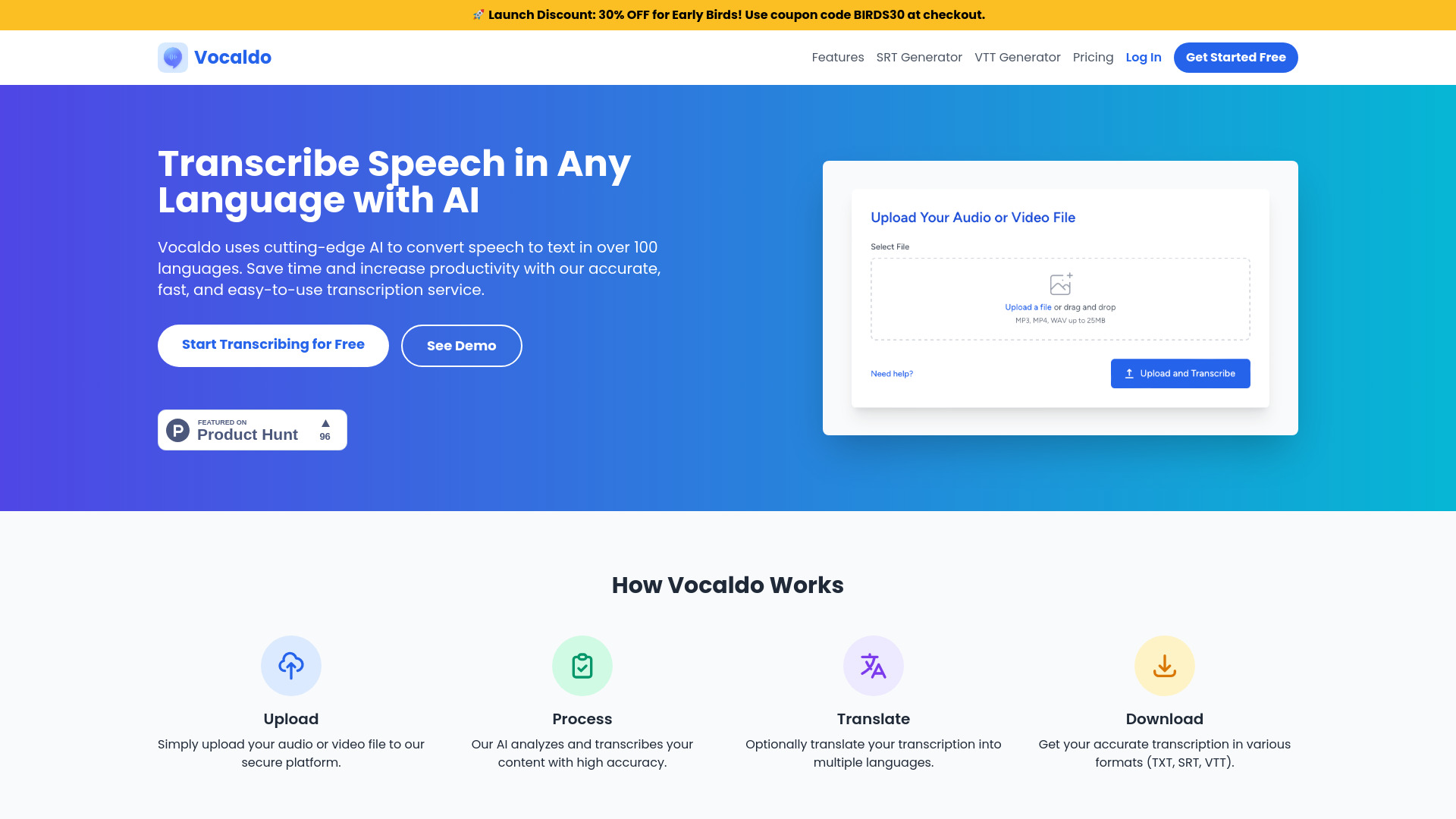 Vocaldo AI网页截图,Vocaldo AI网页快照