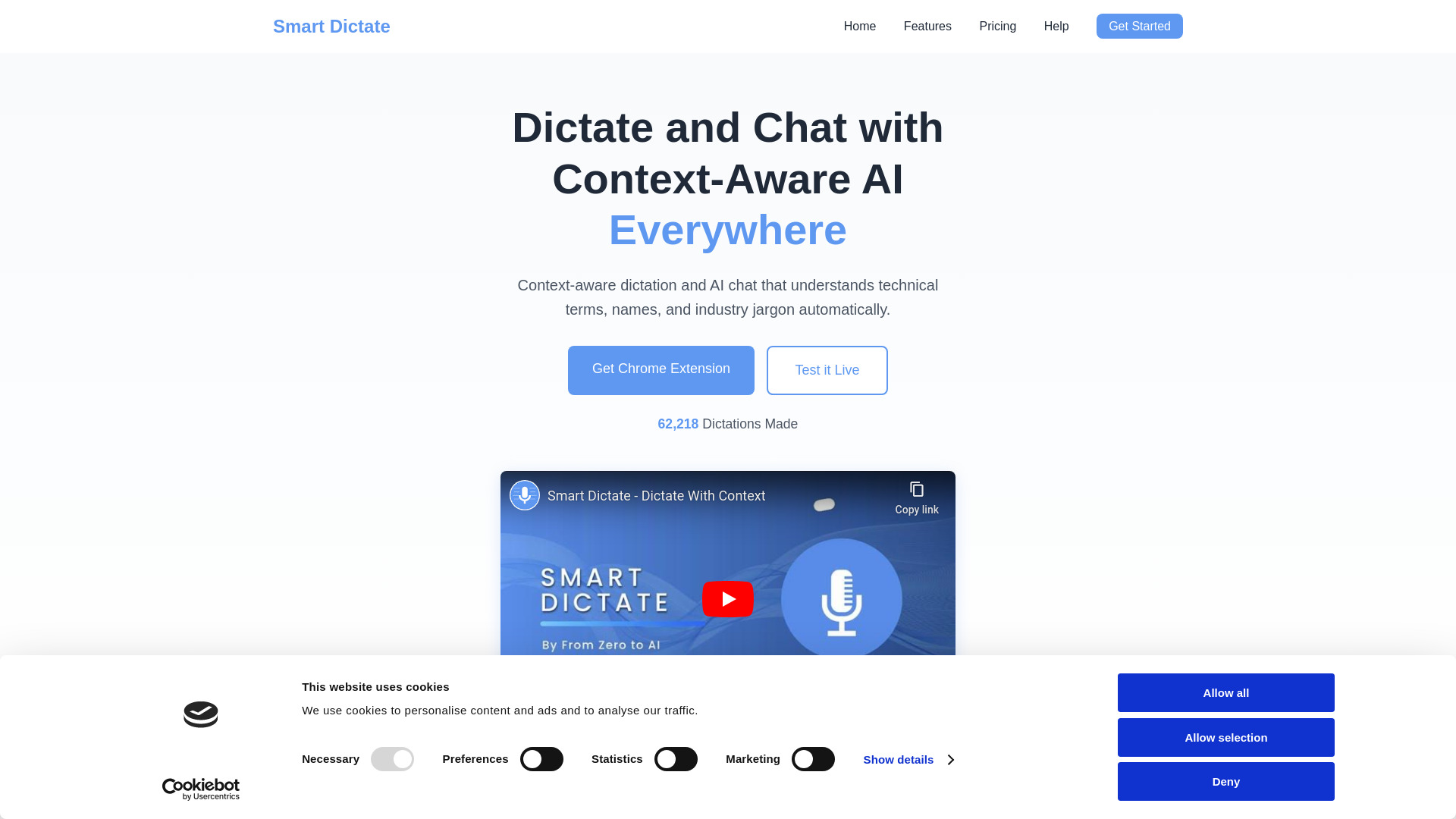 Smart Dictate网页截图,Smart Dictate网页快照