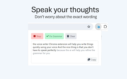 Voice Writer网页截图,Voice Writer网页快照