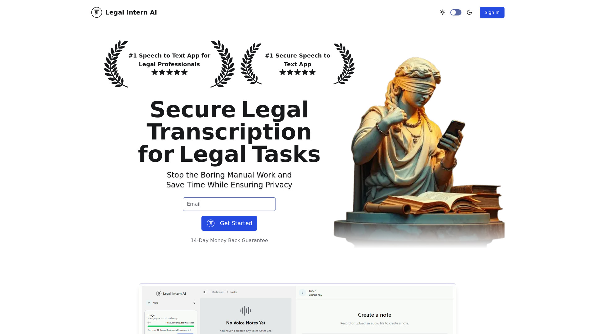 Legal Intern AI网页截图,Legal Intern AI网页快照