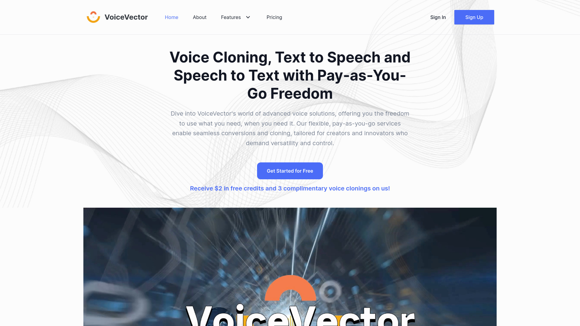 VoiceVector网页截图,VoiceVector网页快照
