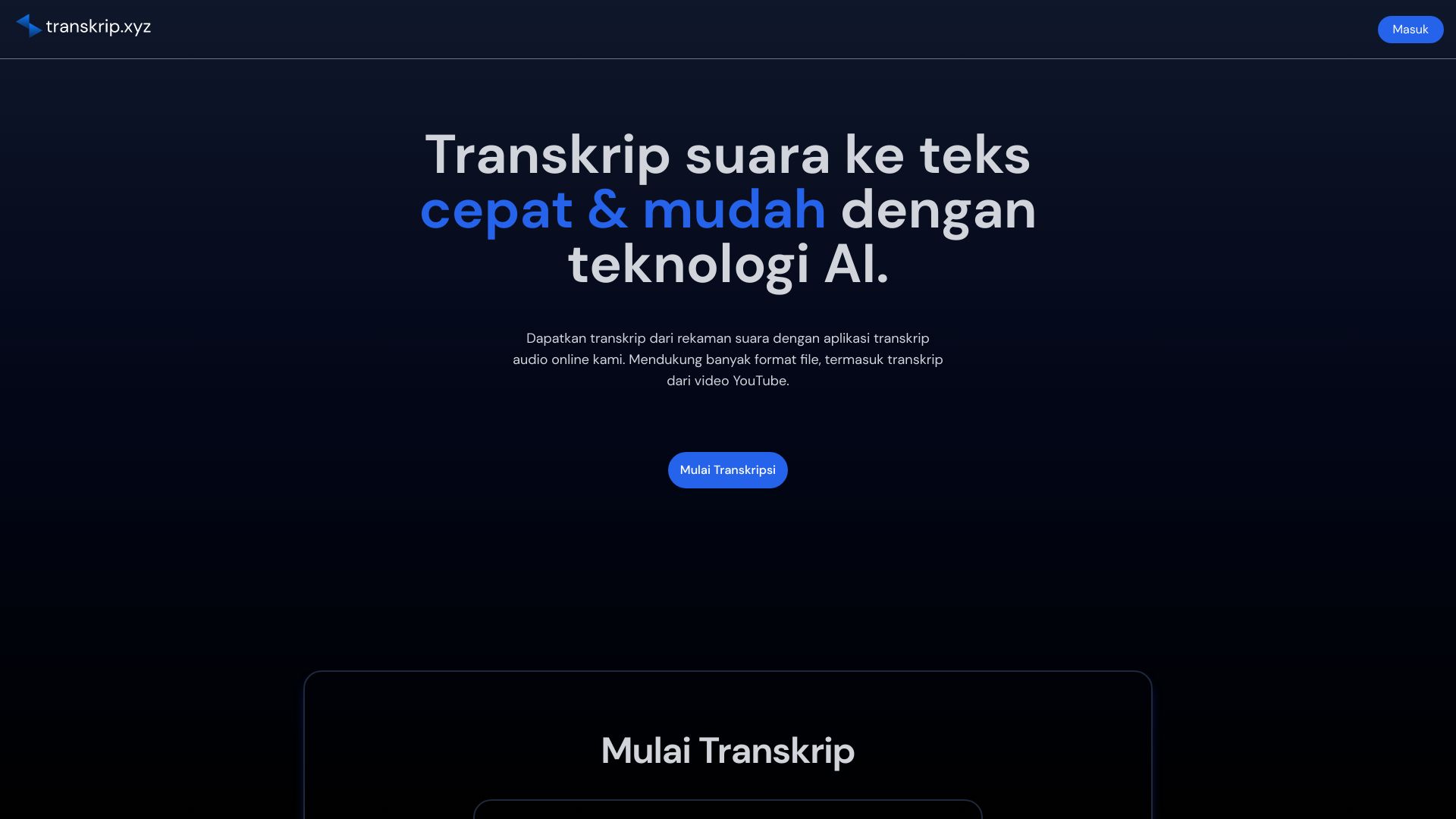 transkrip.xyz网页截图,transkrip.xyz网页快照
