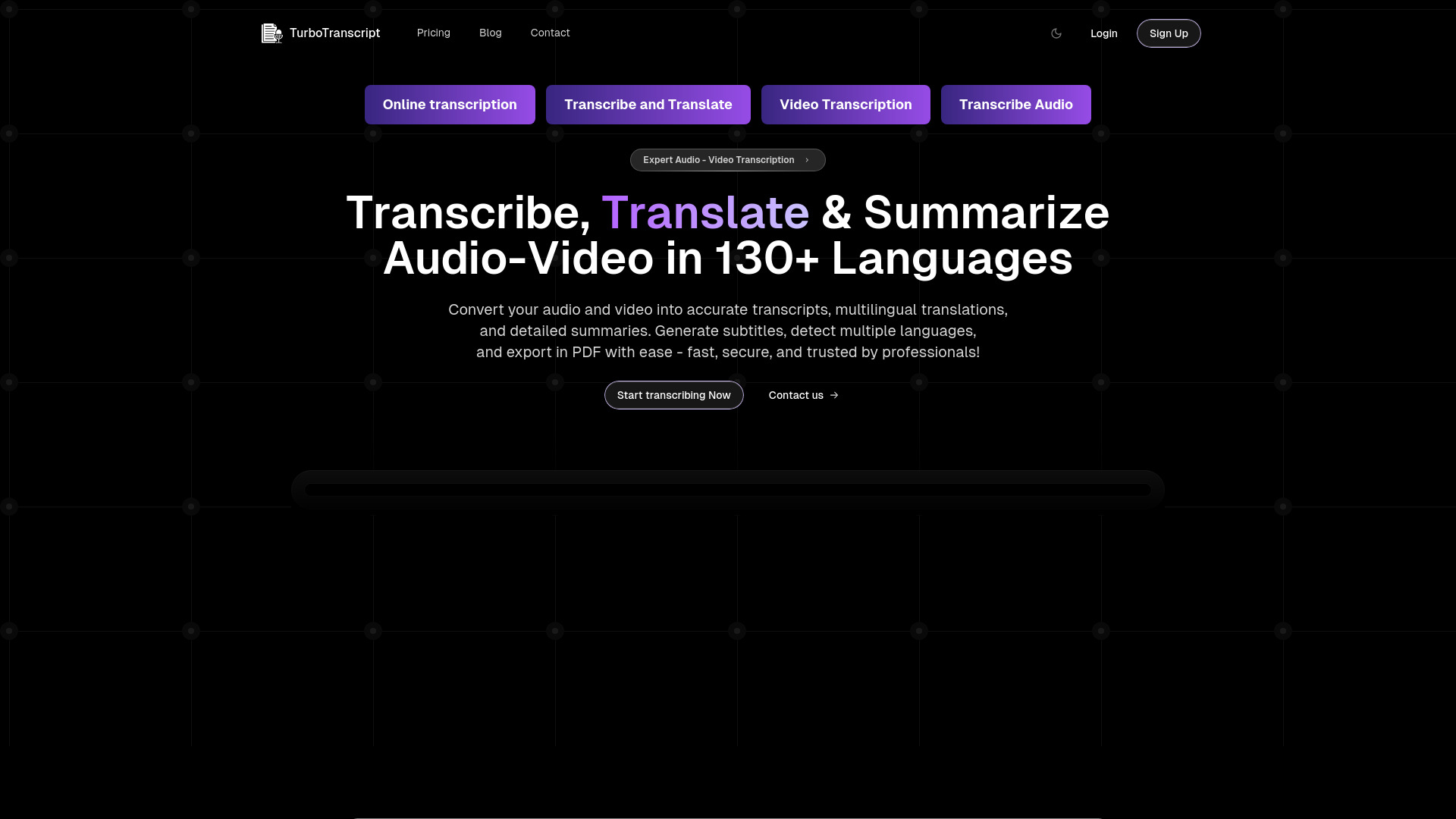 TurboTranscript网页截图,TurboTranscript网页快照