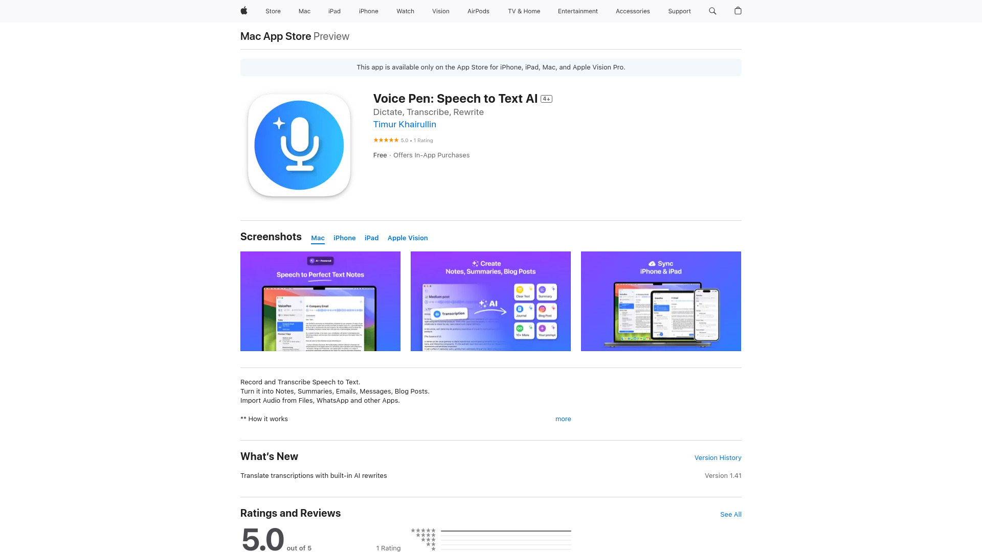 VoicePen网页截图,VoicePen网页快照