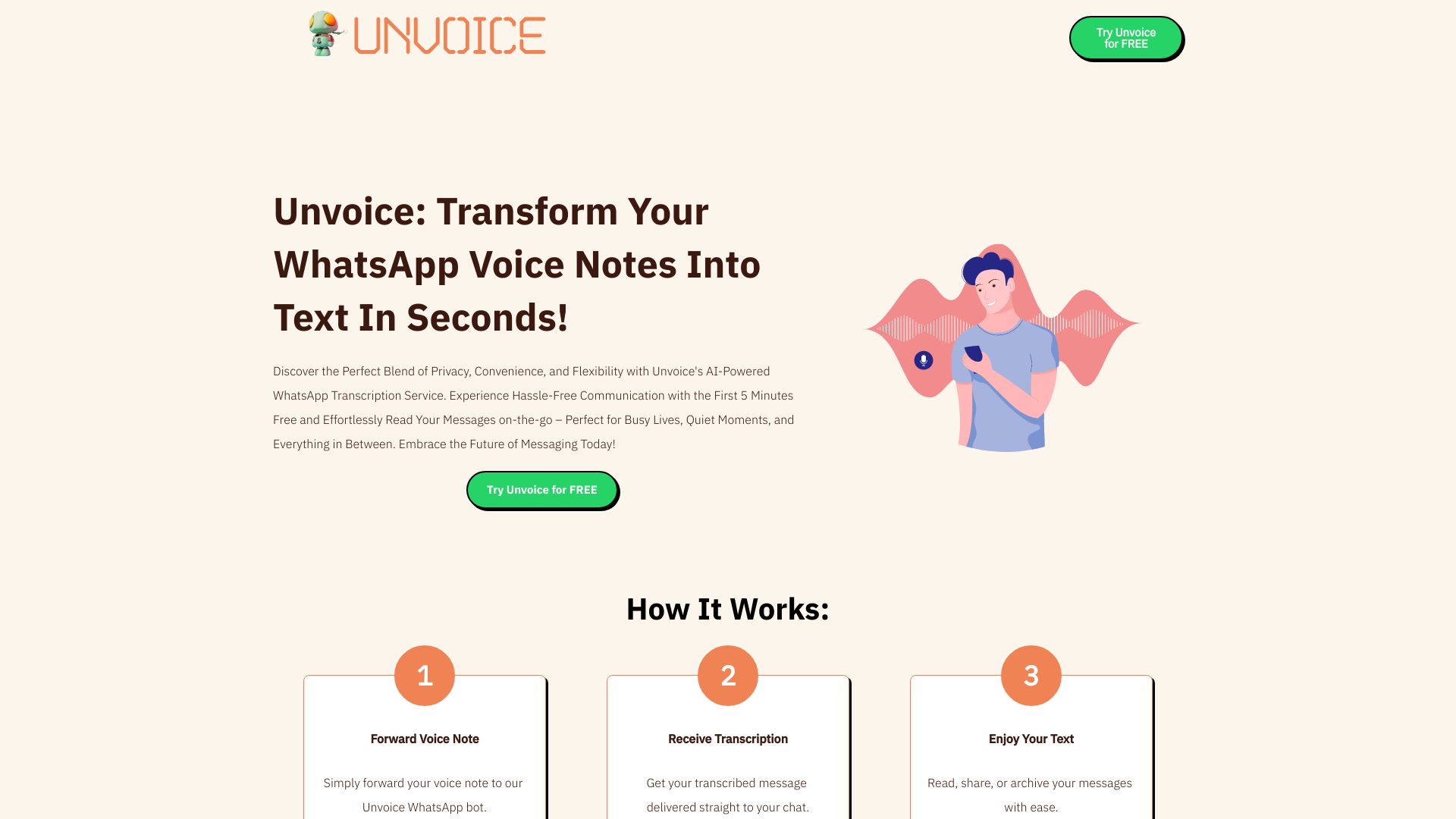 Unvoice网页截图,Unvoice网页快照