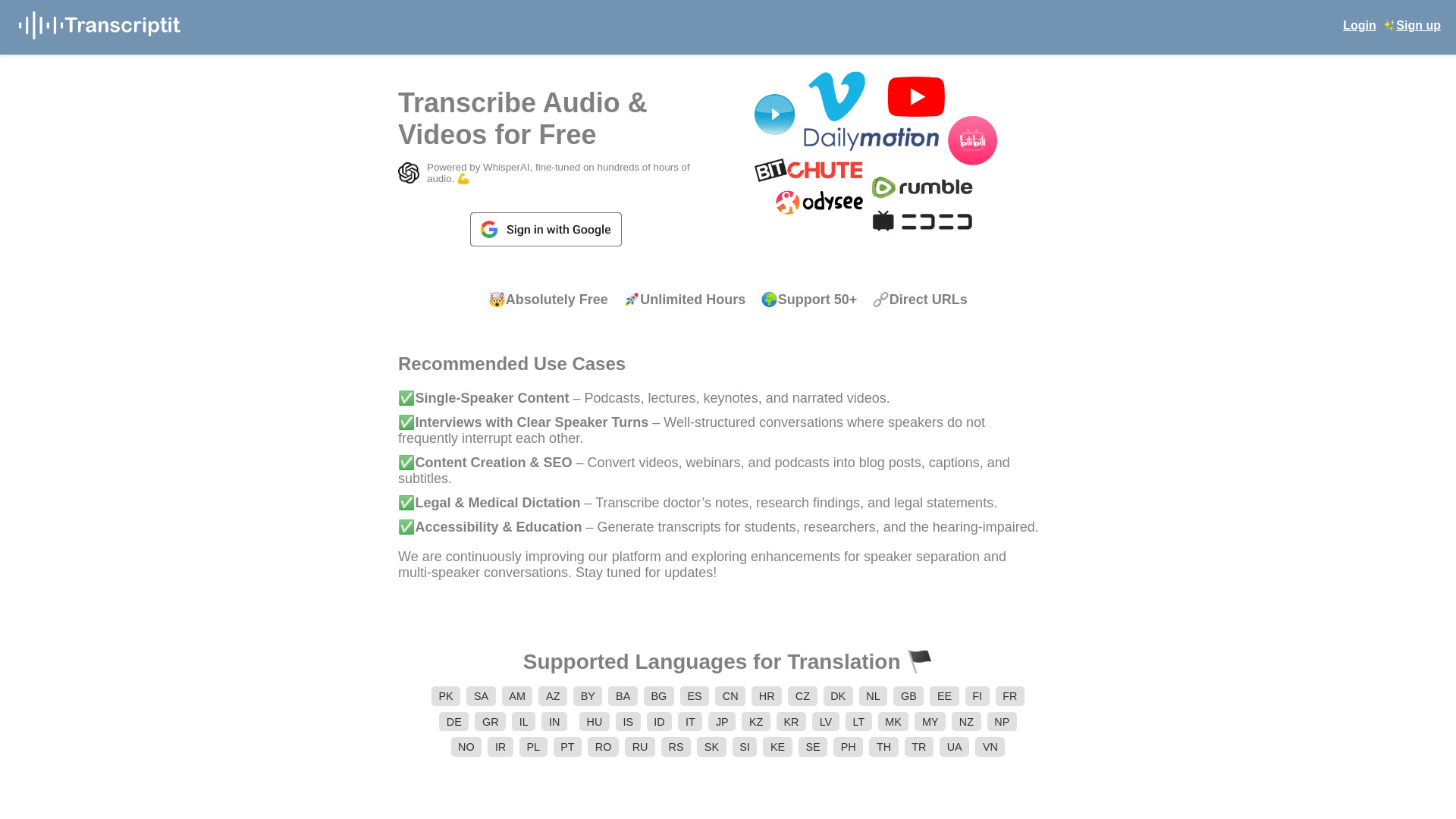 transcriptit网页截图,transcriptit网页快照