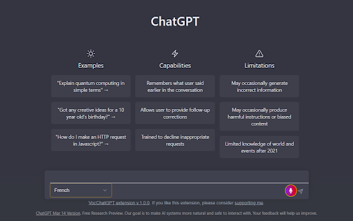 ChatVocGPT网页截图,ChatVocGPT网页快照