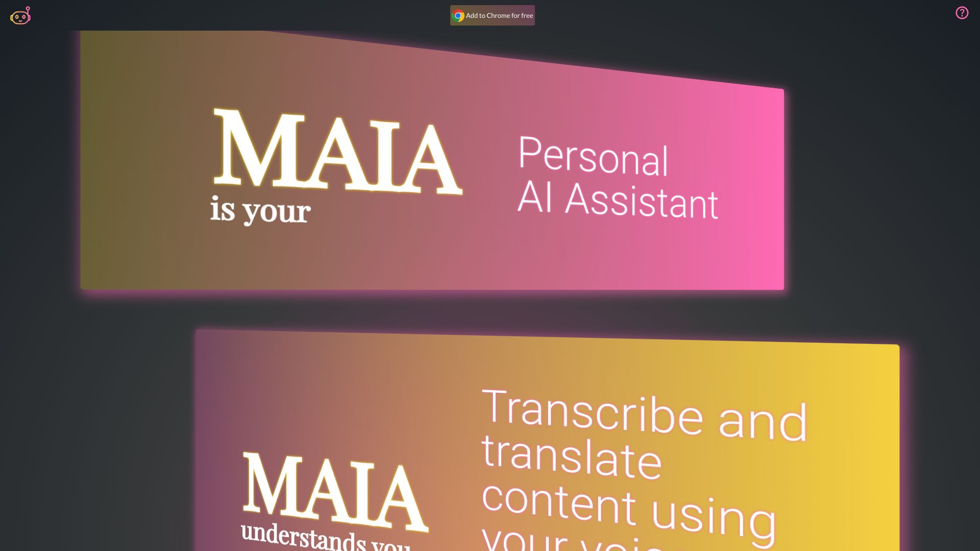 MAIA – My AI Assistant网页截图,MAIA – My AI Assistant网页快照