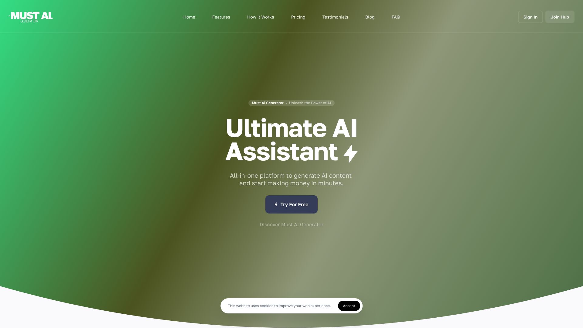 Must Ai Generator网页截图,Must Ai Generator网页快照