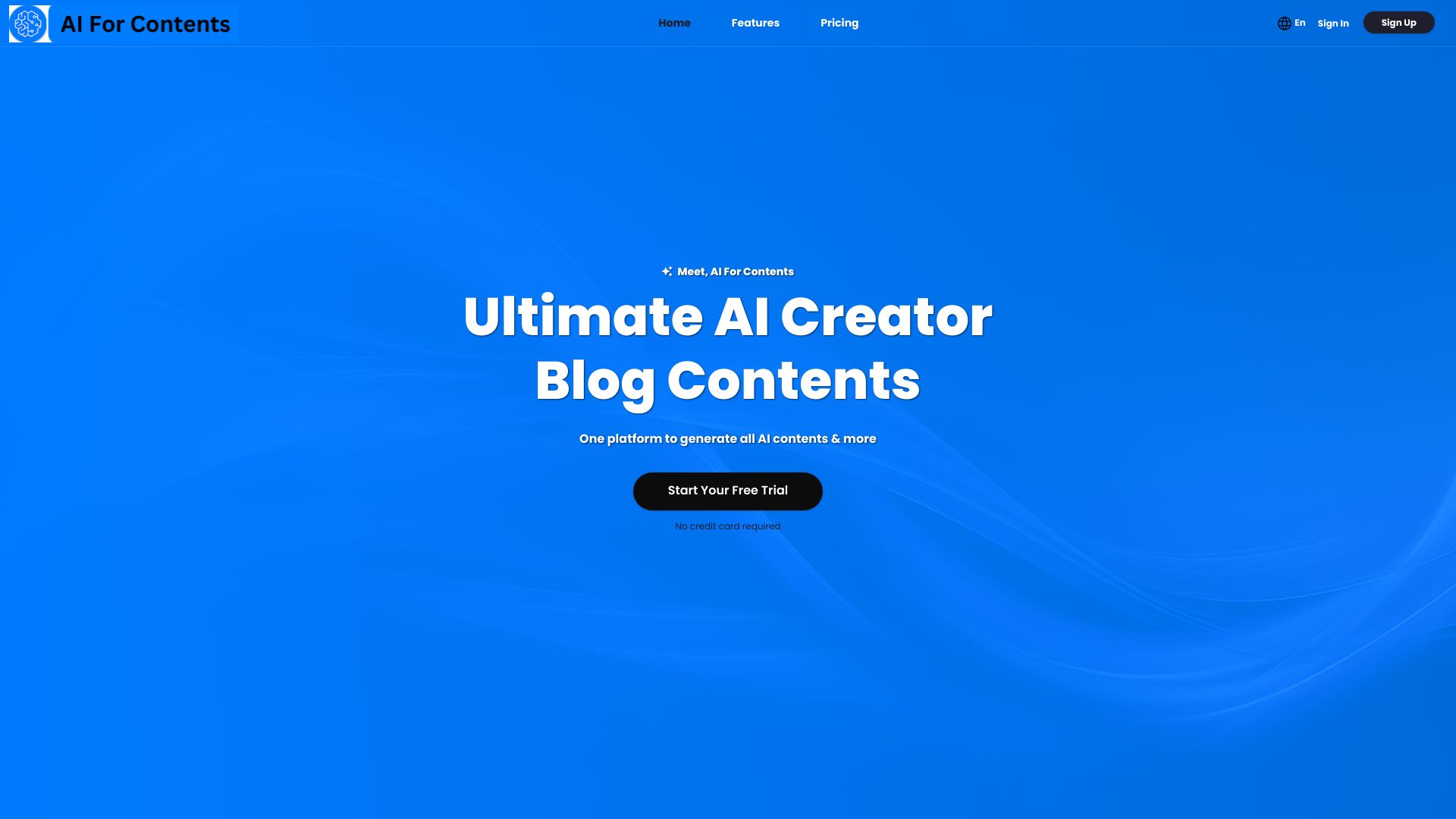 AI For Contents网页截图,AI For Contents网页快照