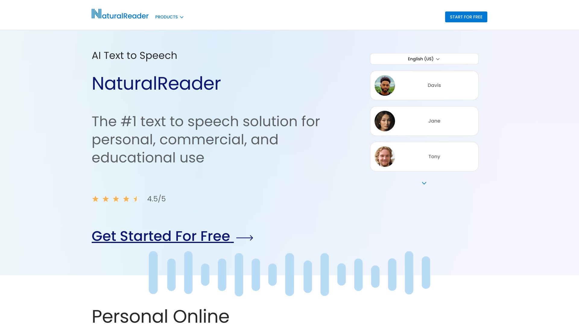 NaturalReaders网页截图,NaturalReaders网页快照