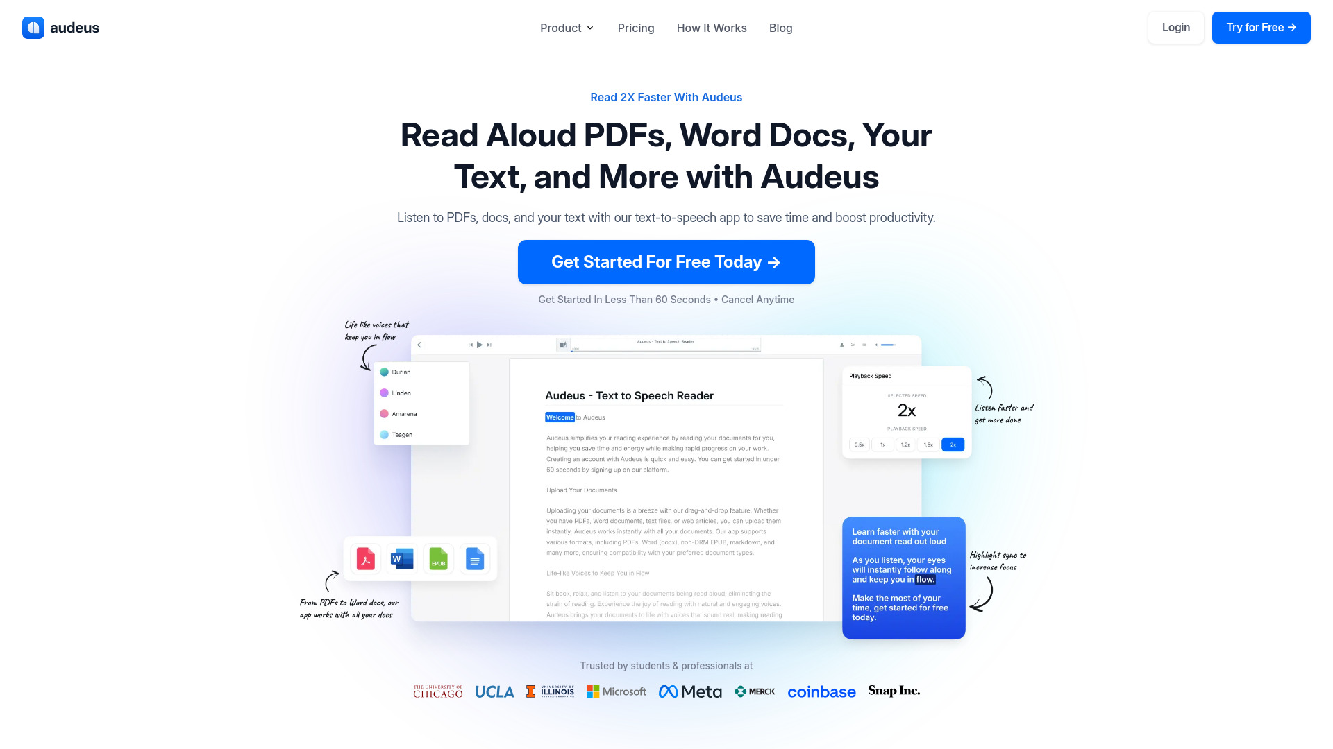 Audeus: Text to Speech Reader网页截图,Audeus: Text to Speech Reader网页快照