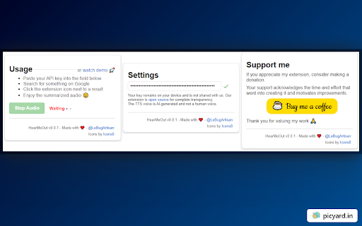 HearMeOut (GPT Webpage Summarizer)网页截图,HearMeOut (GPT Webpage Summarizer)网页快照