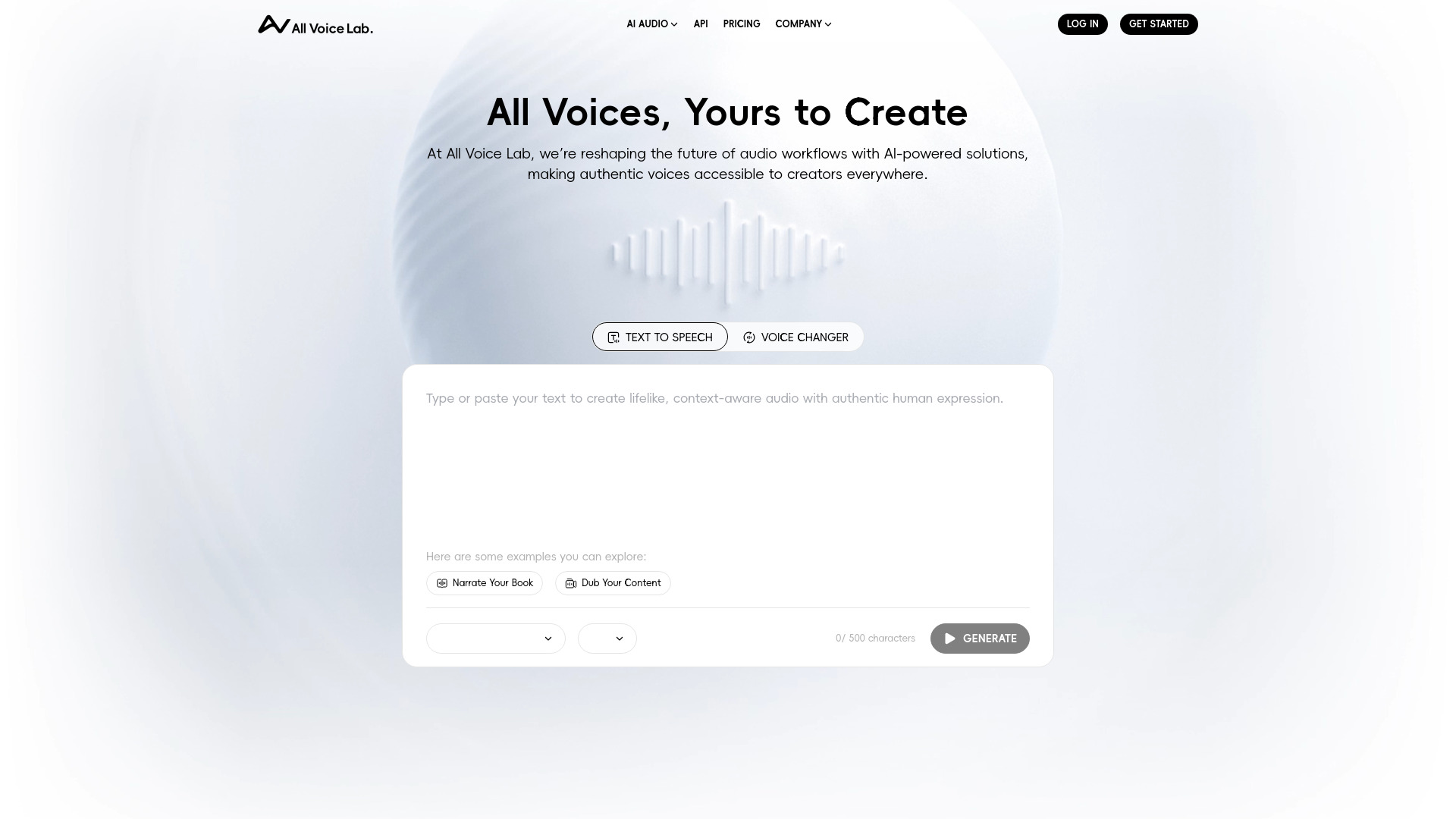 All Voice Lab网页截图,All Voice Lab网页快照