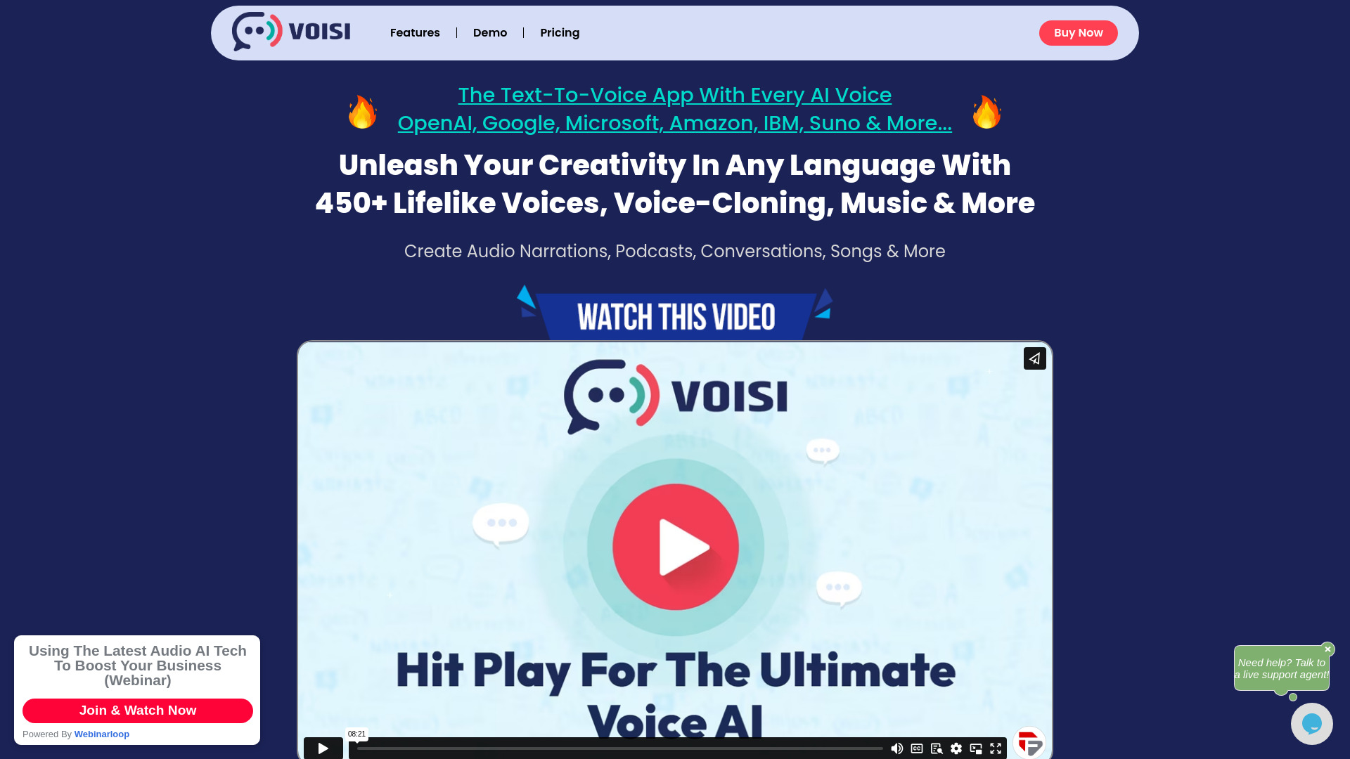 Voisi AI网页截图,Voisi AI网页快照