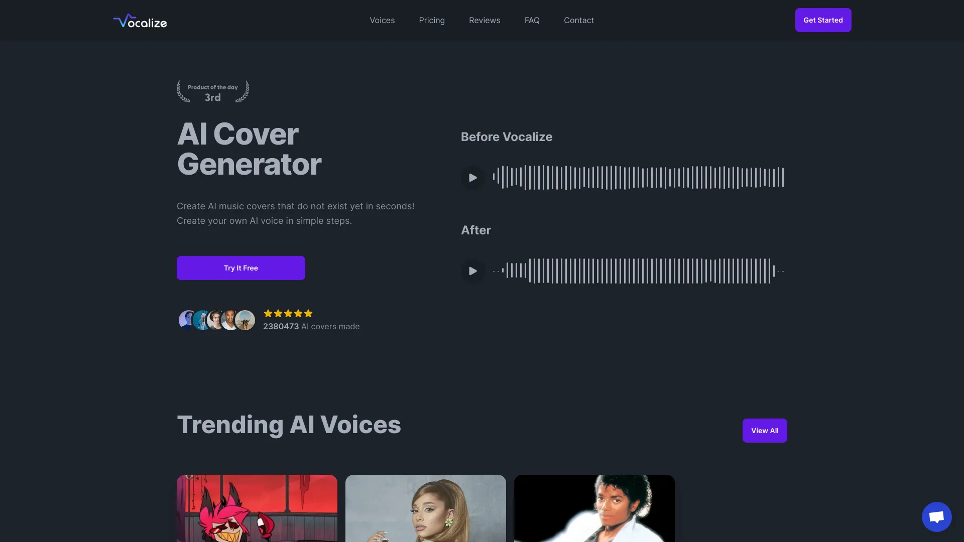 vocalize.fm网页截图,vocalize.fm网页快照