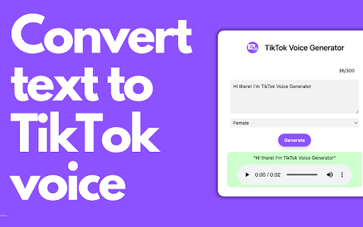 Tiktok Voice Generator网页截图,Tiktok Voice Generator网页快照