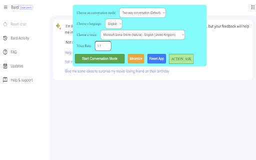 Two Way Voice for Bard ™网页截图,Two Way Voice for Bard ™网页快照