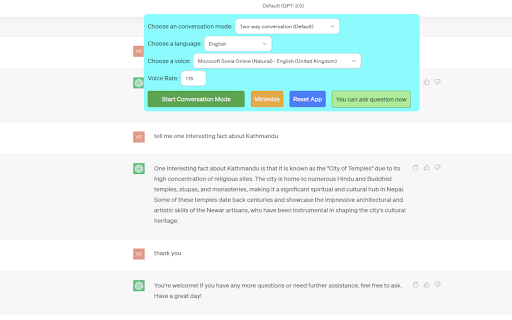 Two Way Voice for ChatGPT网页截图,Two Way Voice for ChatGPT网页快照