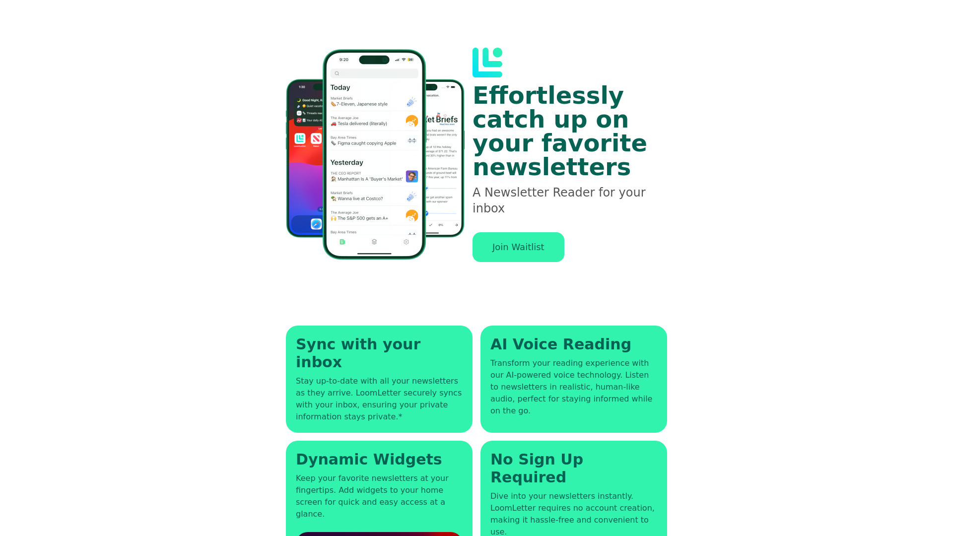 LoomLetter网页截图,LoomLetter网页快照