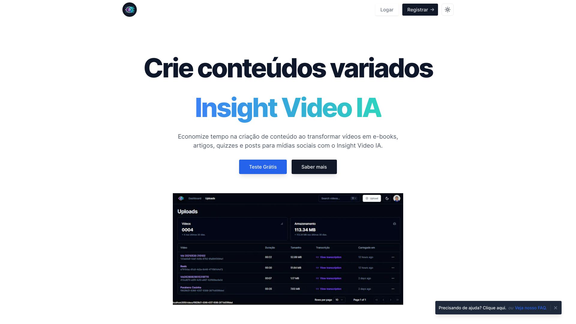 Insight Video IA网页截图,Insight Video IA网页快照