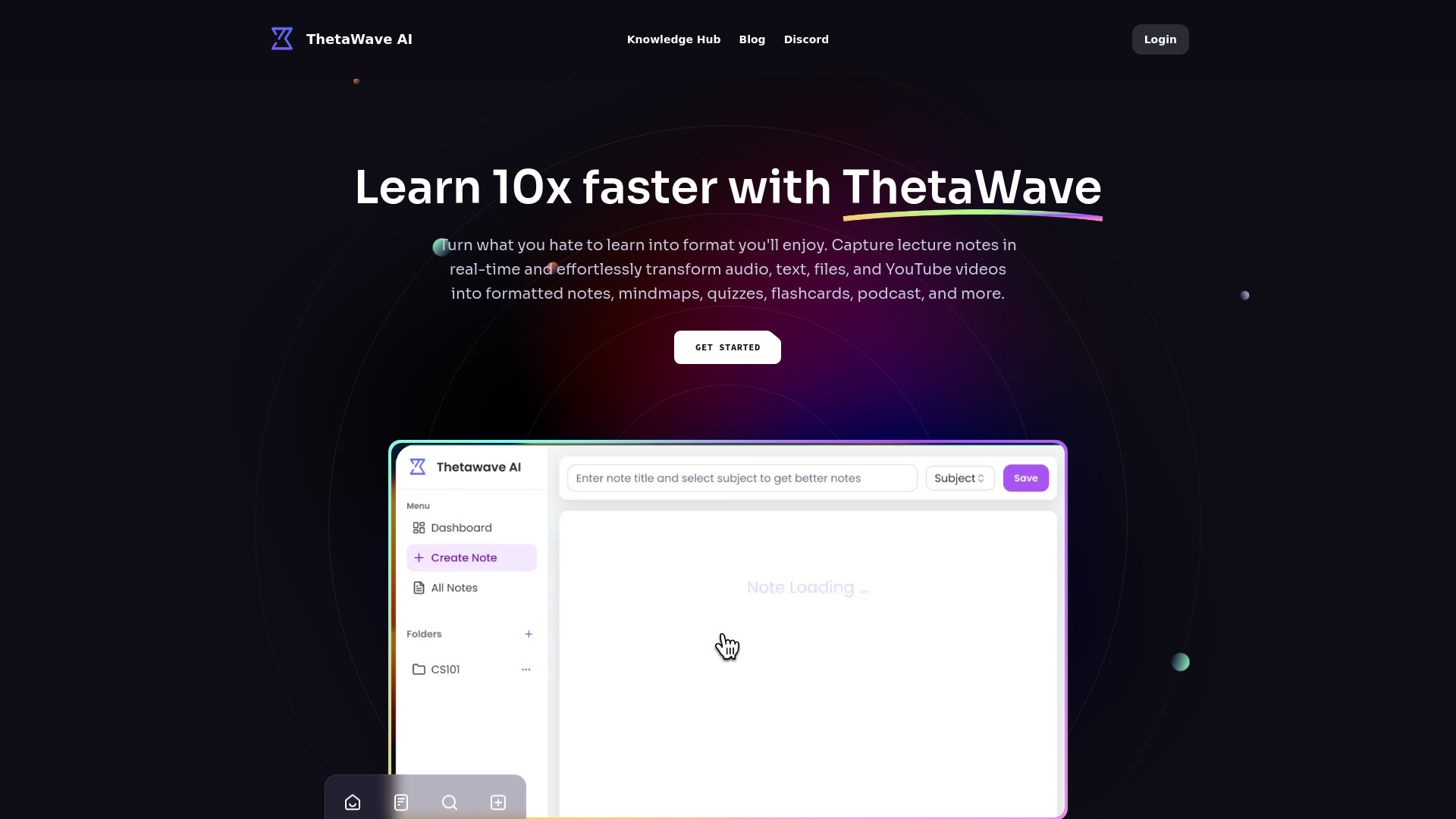 ThetaWave AI网页截图,ThetaWave AI网页快照