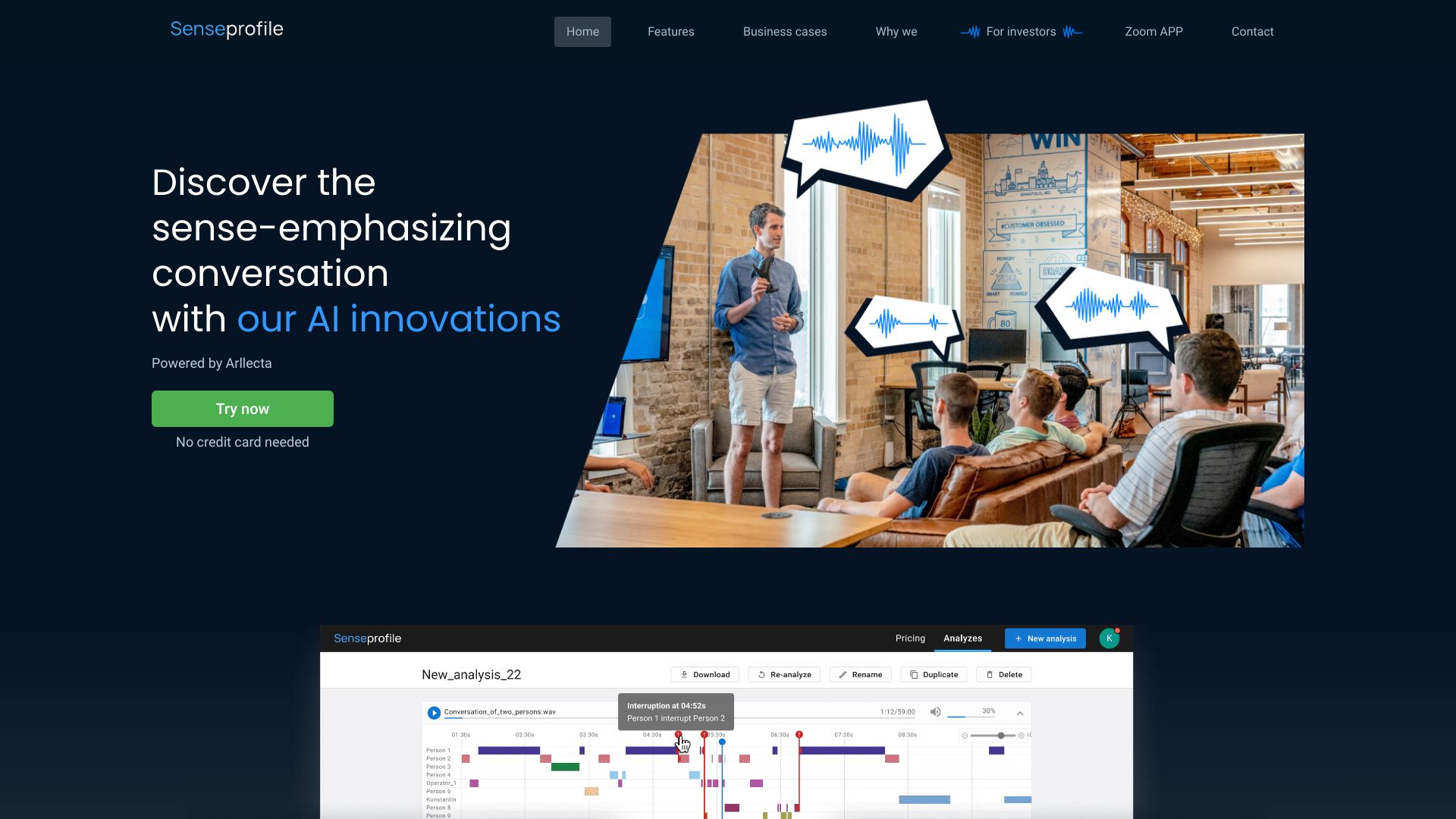 SenseProfile网页截图,SenseProfile网页快照