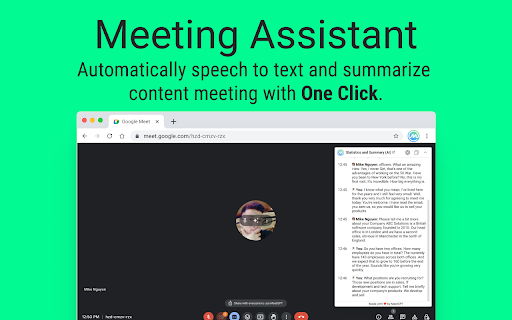 MeetGPT – ChatGPT for Google Meet网页截图,MeetGPT – ChatGPT for Google Meet网页快照