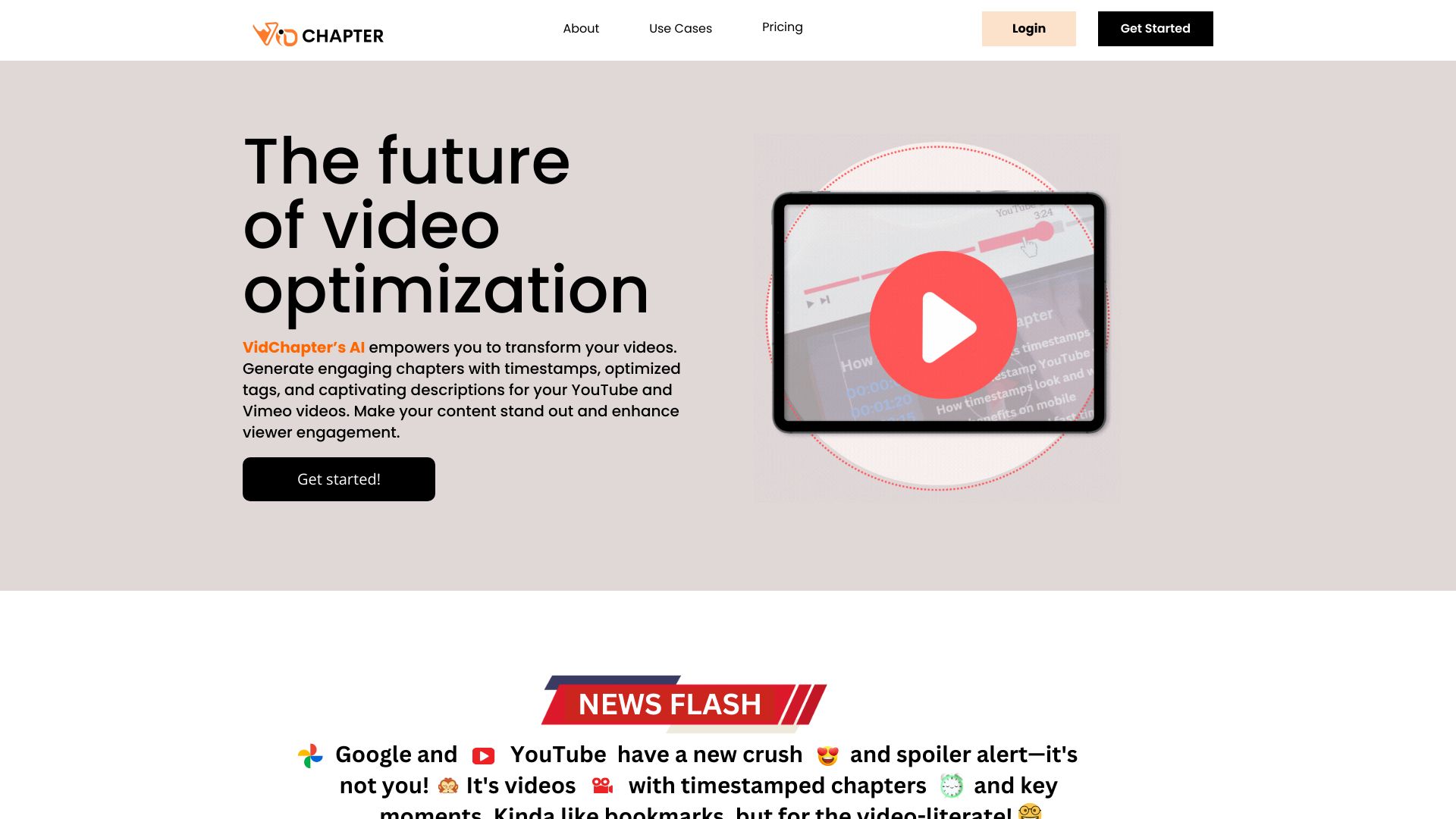 VidChapter网页截图,VidChapter网页快照