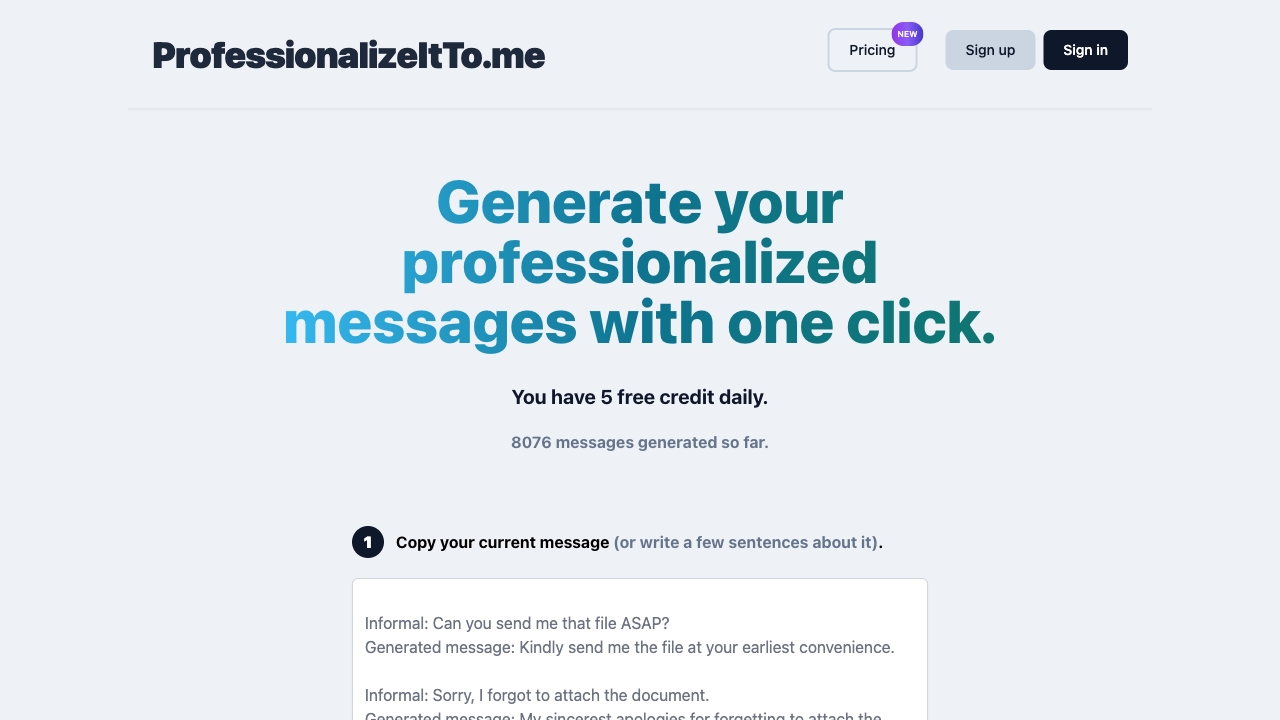 Professionalize It To Me网页截图,Professionalize It To Me网页快照