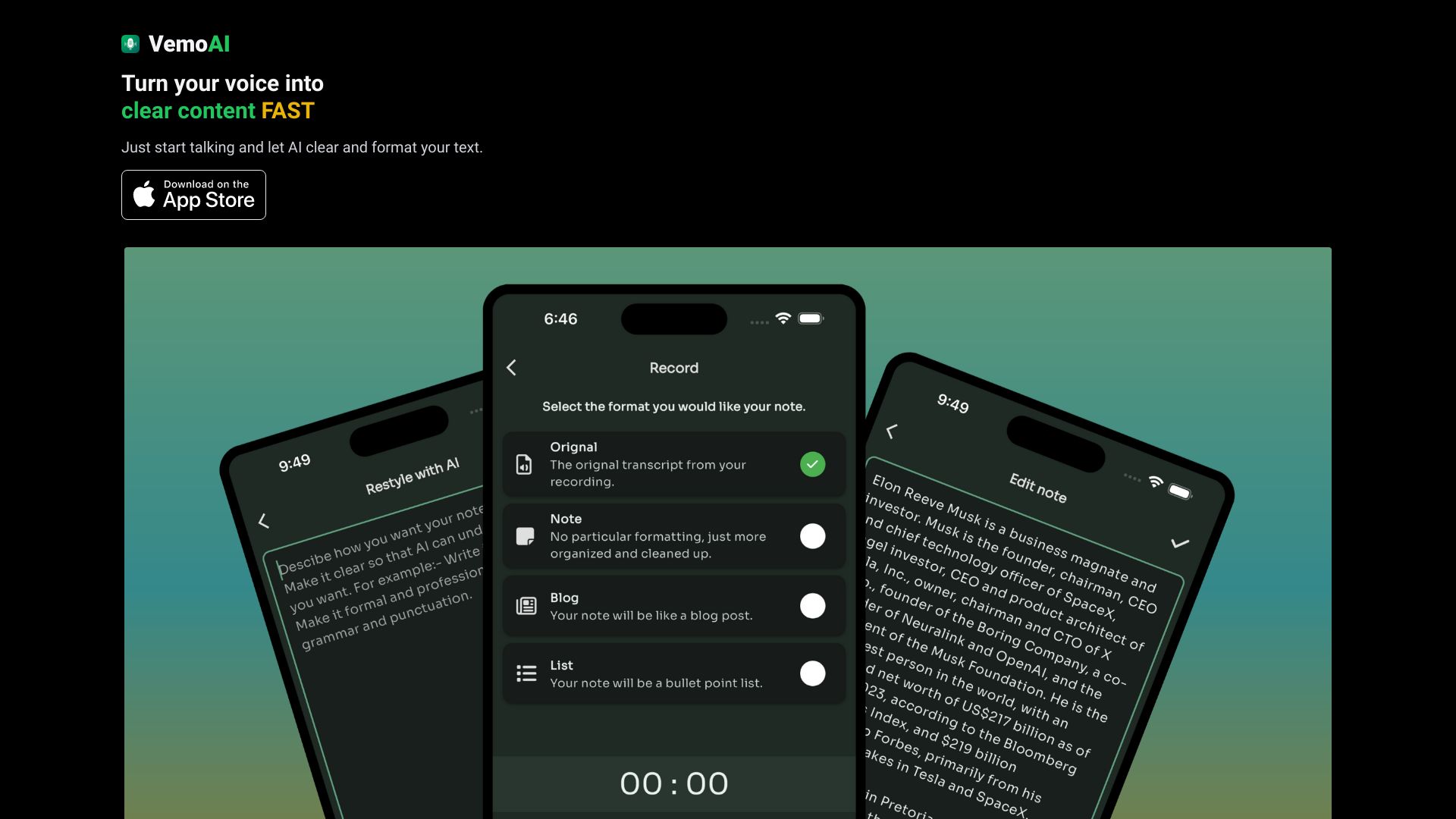VemoAI网页截图,VemoAI网页快照