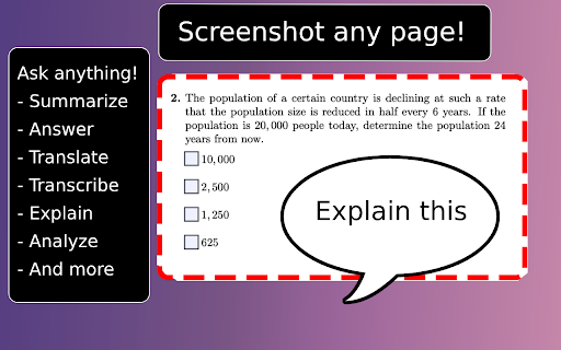 Ask Screenshot for Gemini网页截图,Ask Screenshot for Gemini网页快照