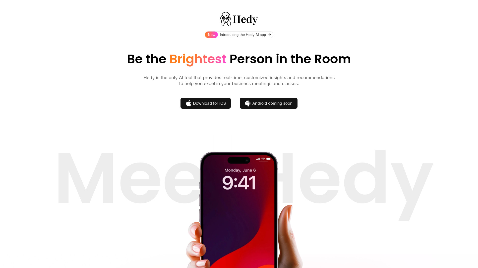 Hedy AI网页截图,Hedy AI网页快照