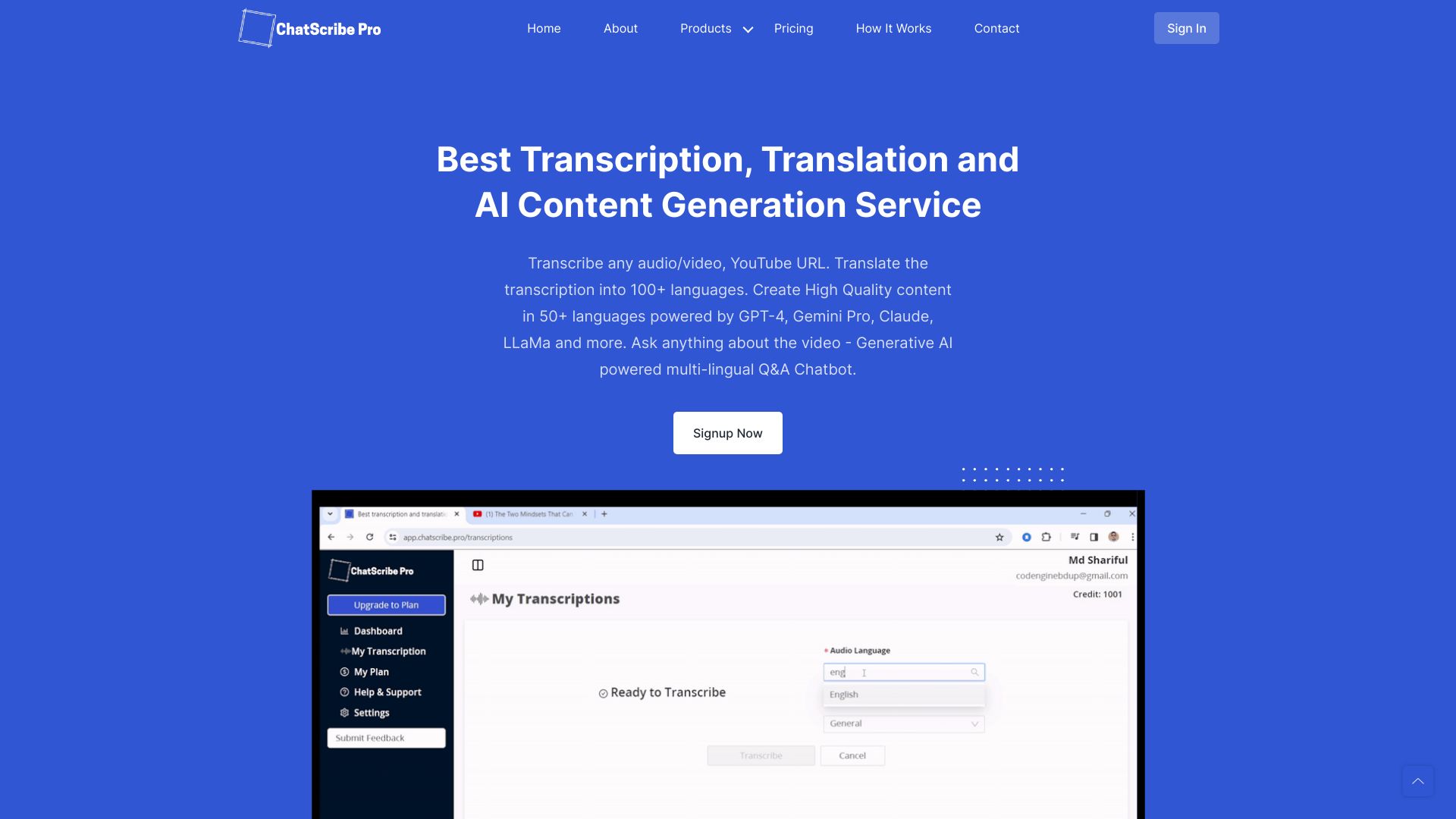 ChatScribe Pro网页截图,ChatScribe Pro网页快照