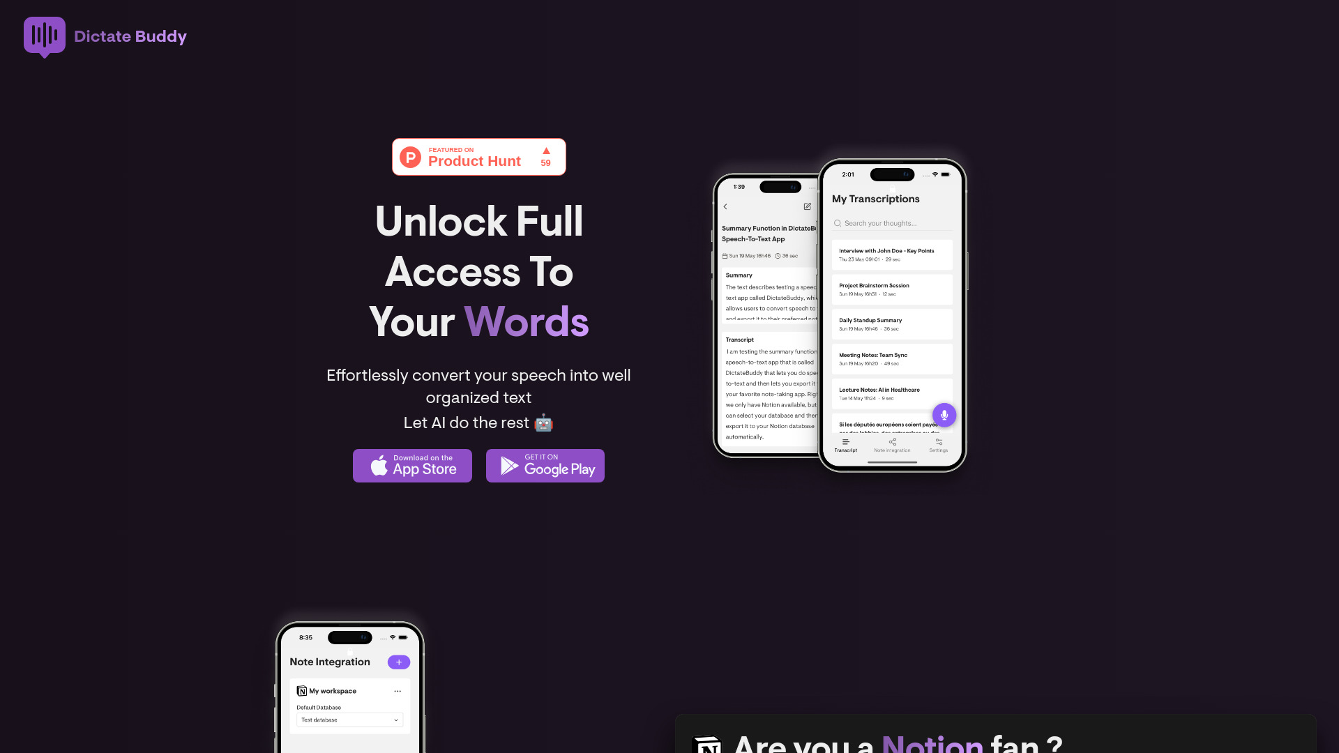 Dictate Buddy网页截图,Dictate Buddy网页快照