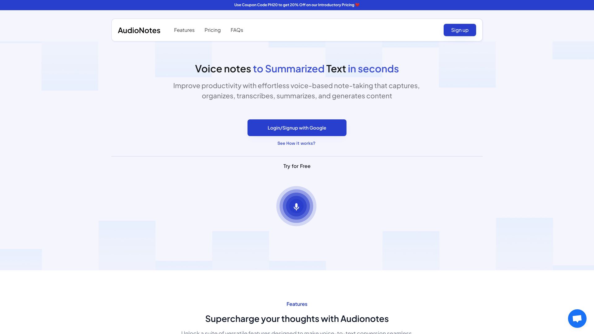 AudioNotes网页截图,AudioNotes网页快照