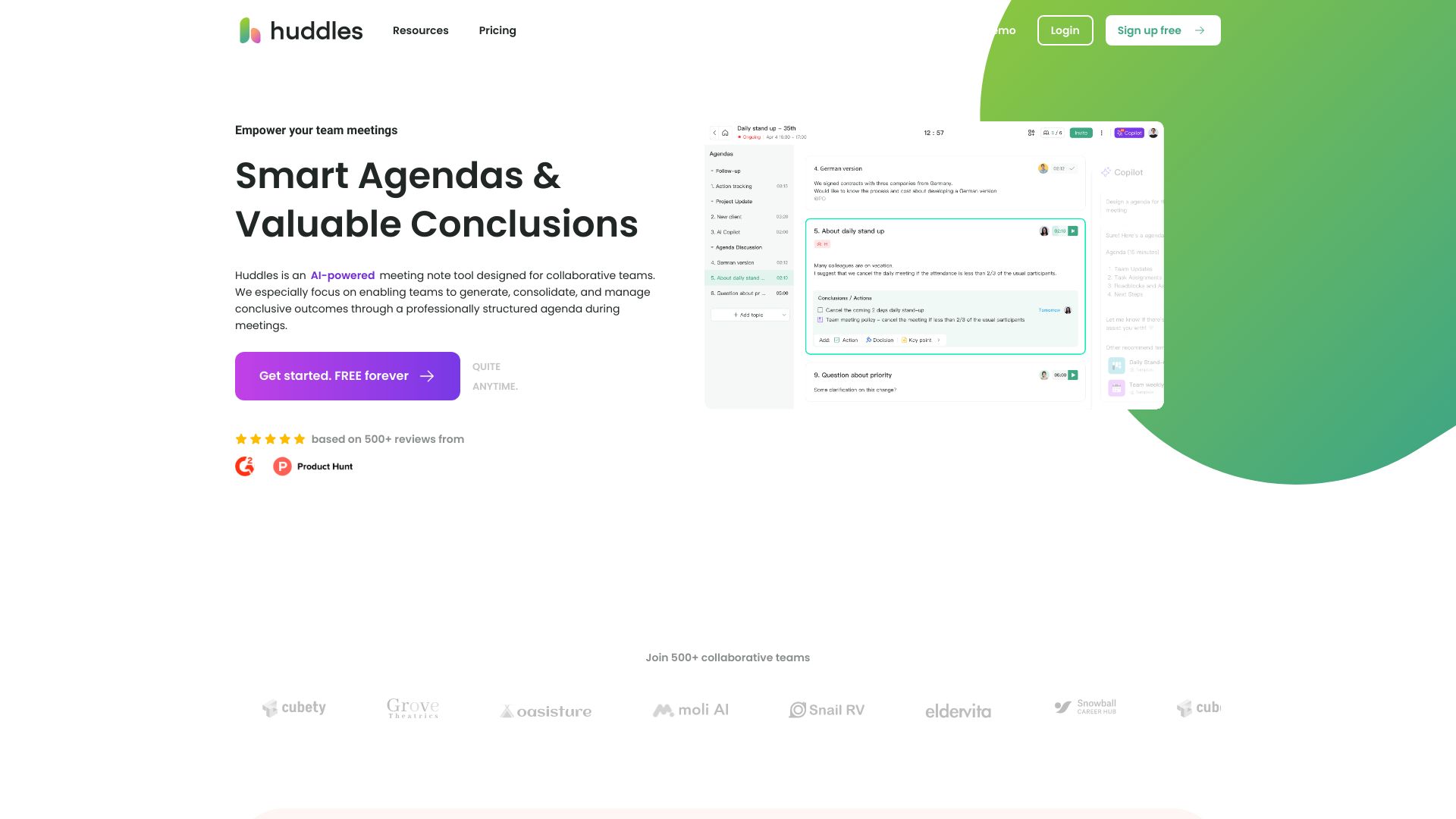 Huddles网页截图,Huddles网页快照