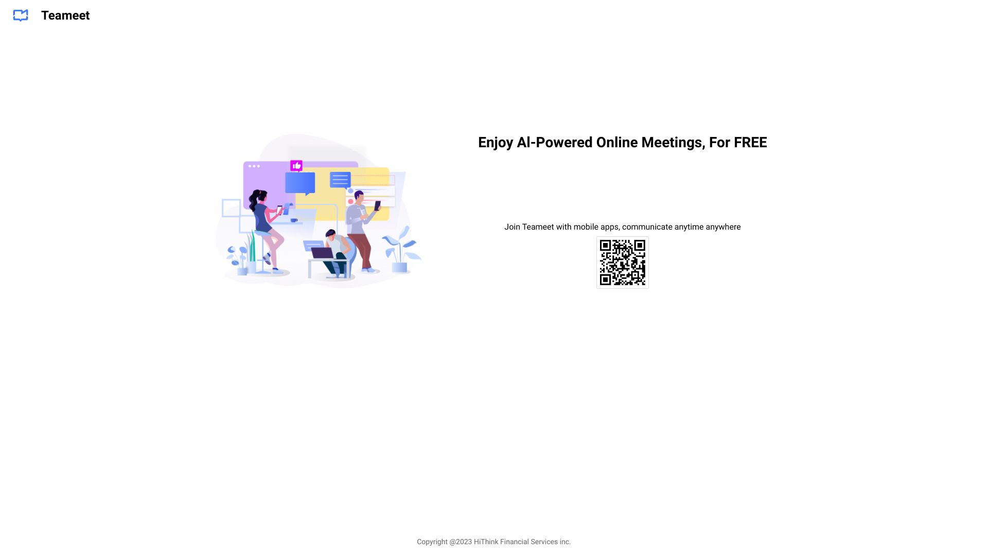 Teameet: Free Video Conferencing网页截图,Teameet: Free Video Conferencing网页快照