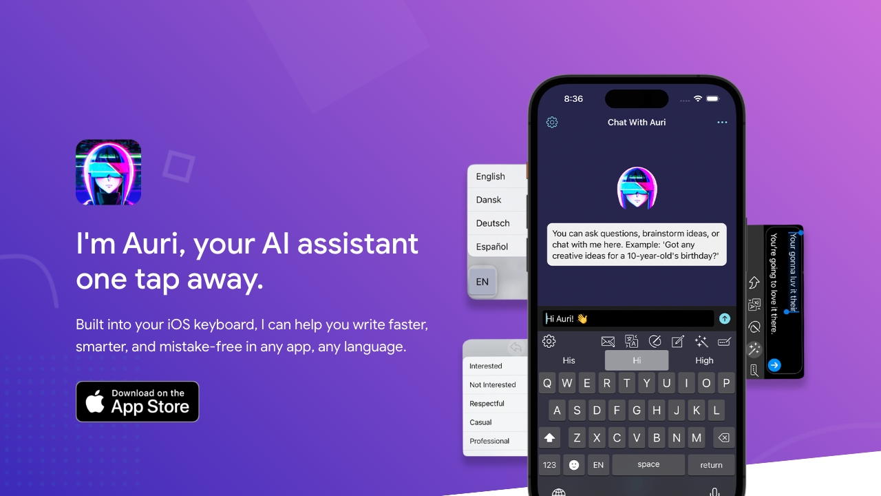 Auri AI网页截图,Auri AI网页快照