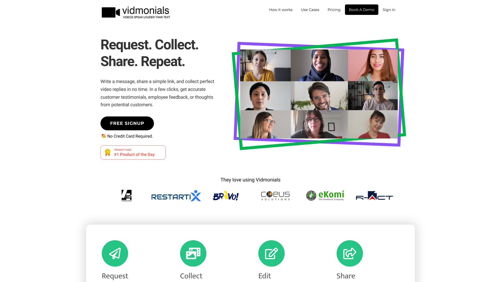 Vidmonials网页截图,Vidmonials网页快照
