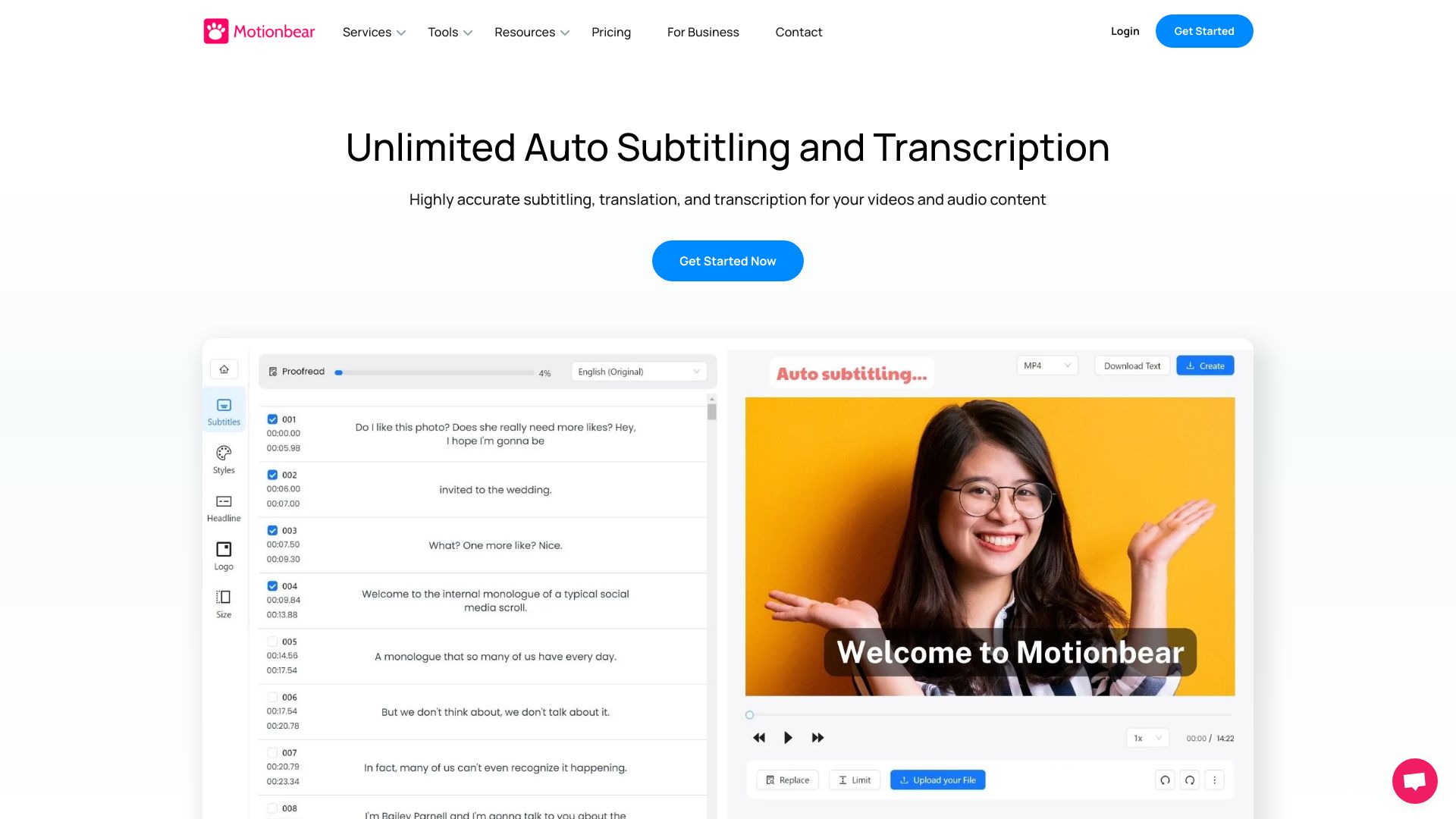 Motionbear网页截图,Motionbear网页快照