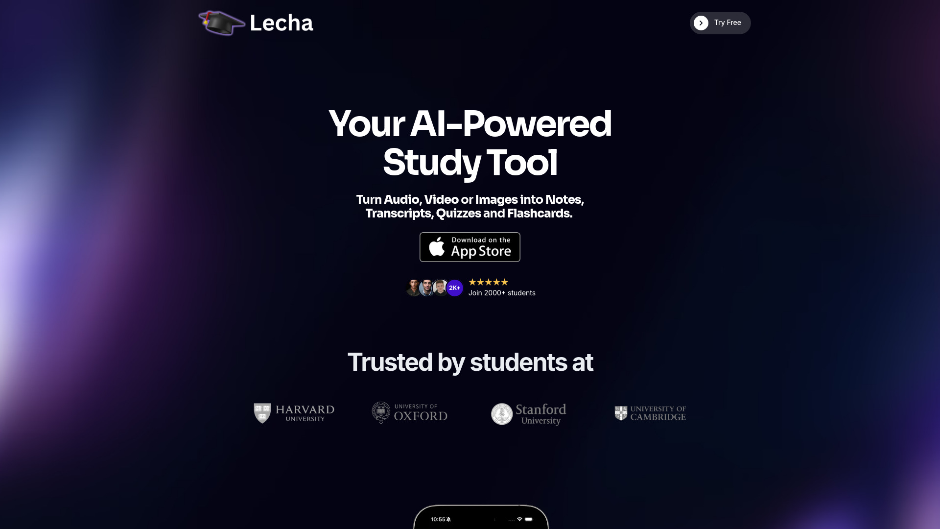Lecha – AI Note Taker网页截图,Lecha – AI Note Taker网页快照