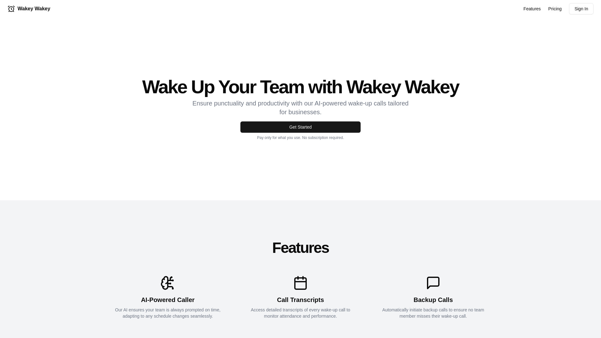 Wakey Wakey网页截图,Wakey Wakey网页快照