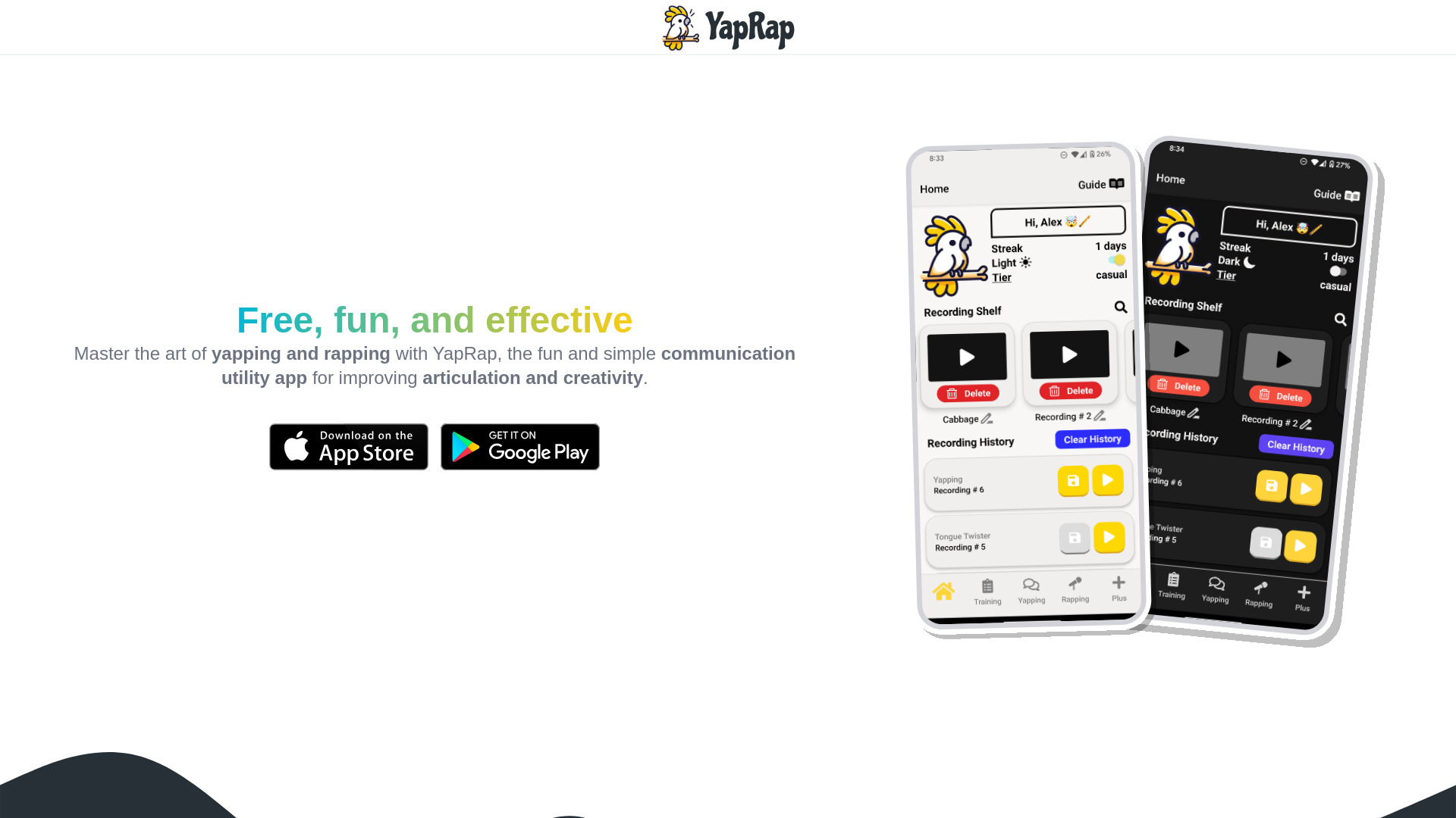 YapRap网页截图,YapRap网页快照